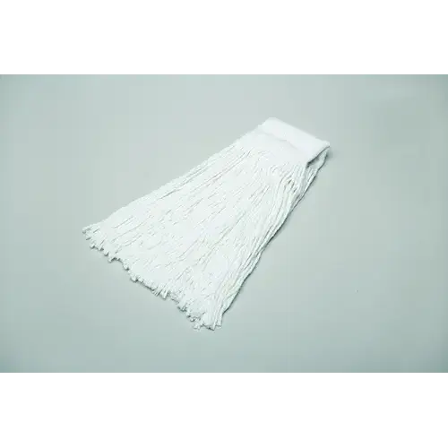CUT-END FINISHING MOP HEAD MEDIUM DUTY WHITE 4PLY